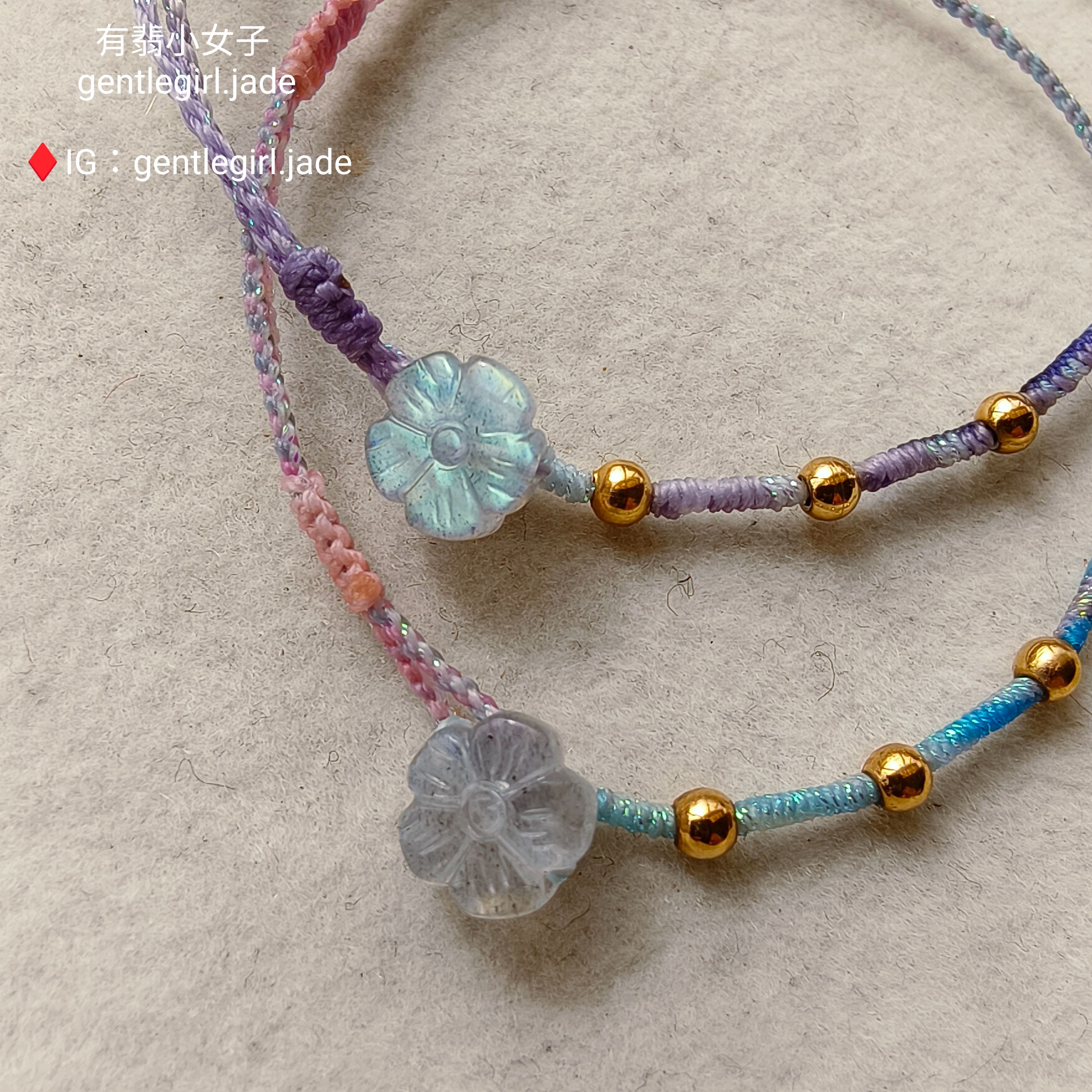 灰月光 治癒系 極細蠟線手繩