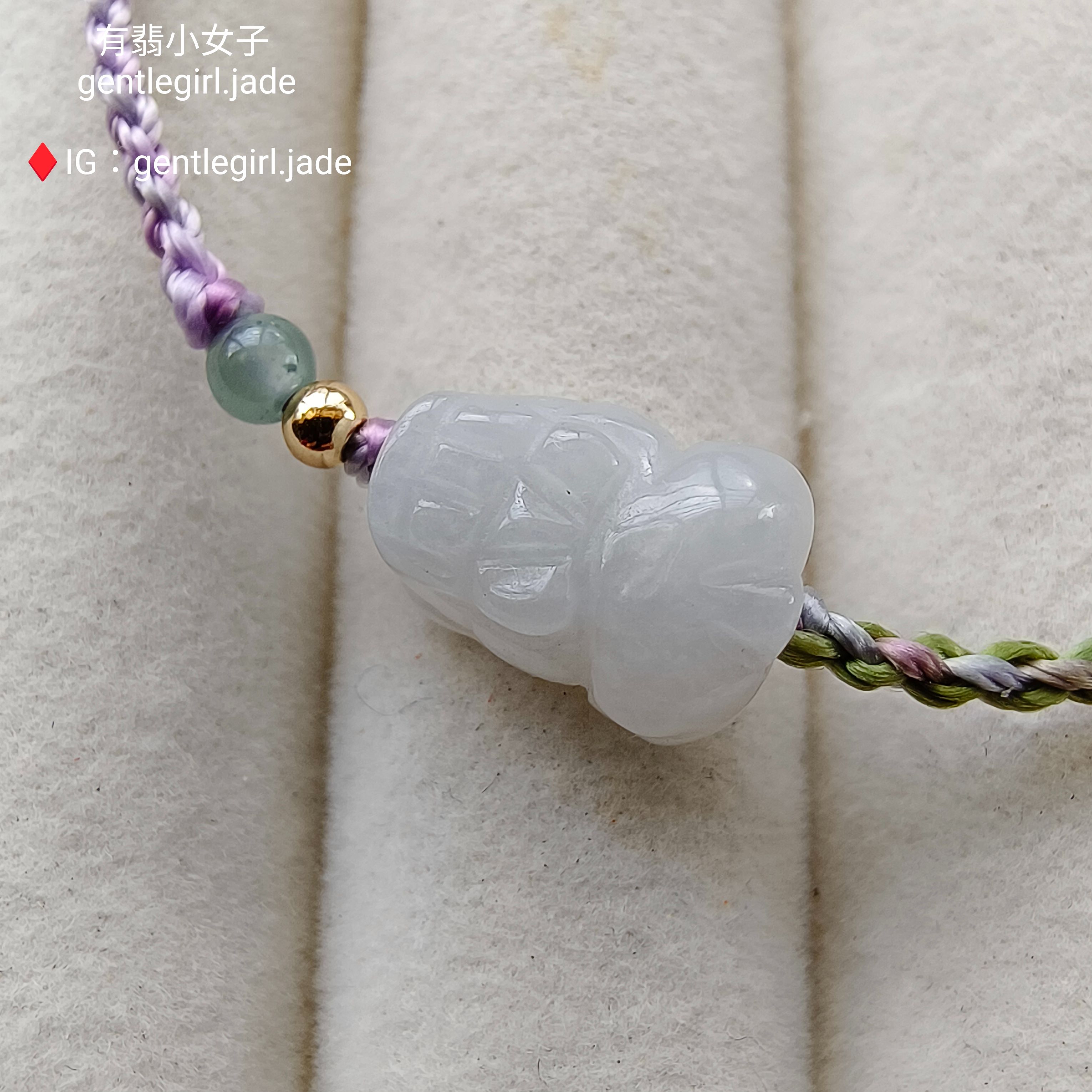 小資價 天然翡翠貔貅手鍊