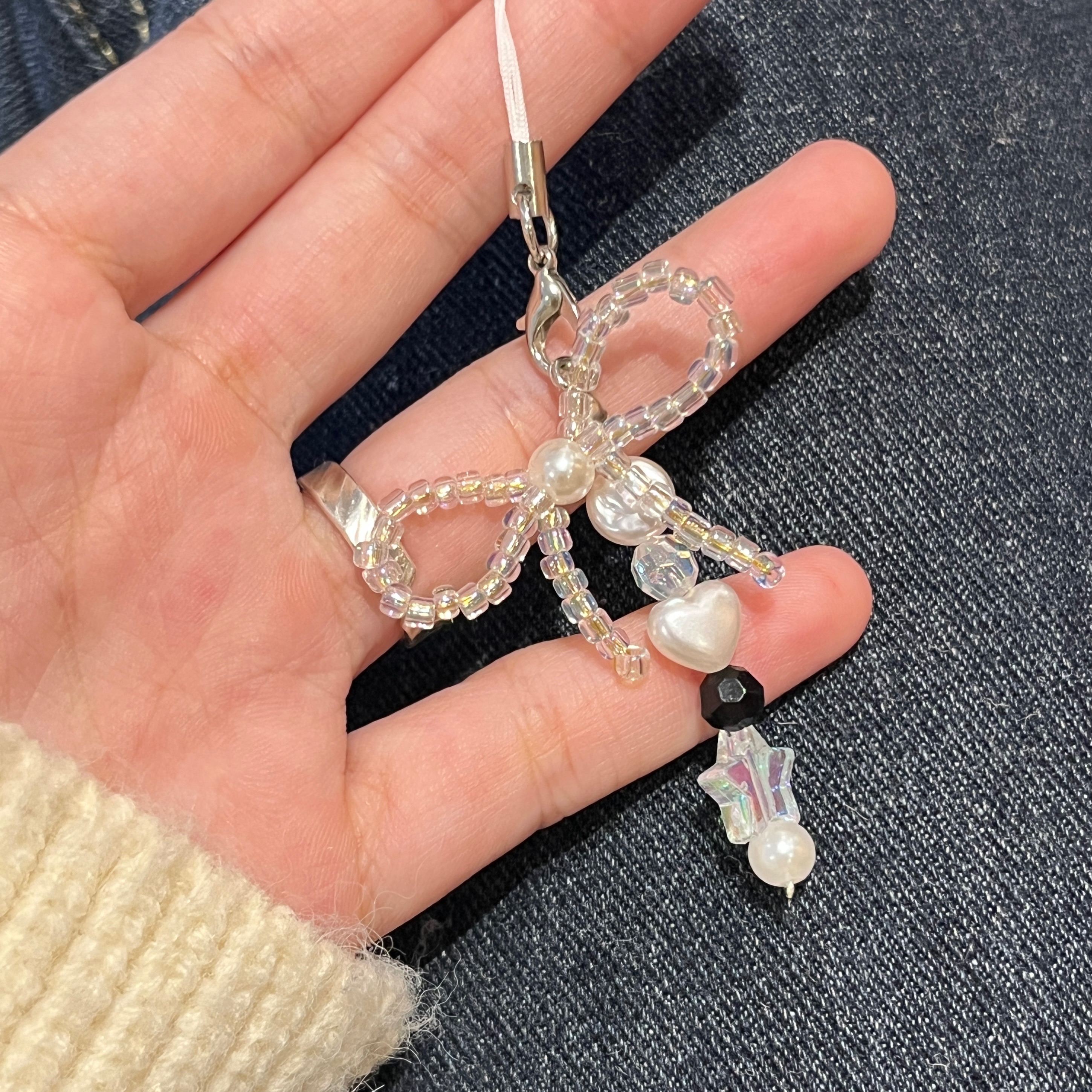 甜酷風蝴蝶結吊飾🎀🖤