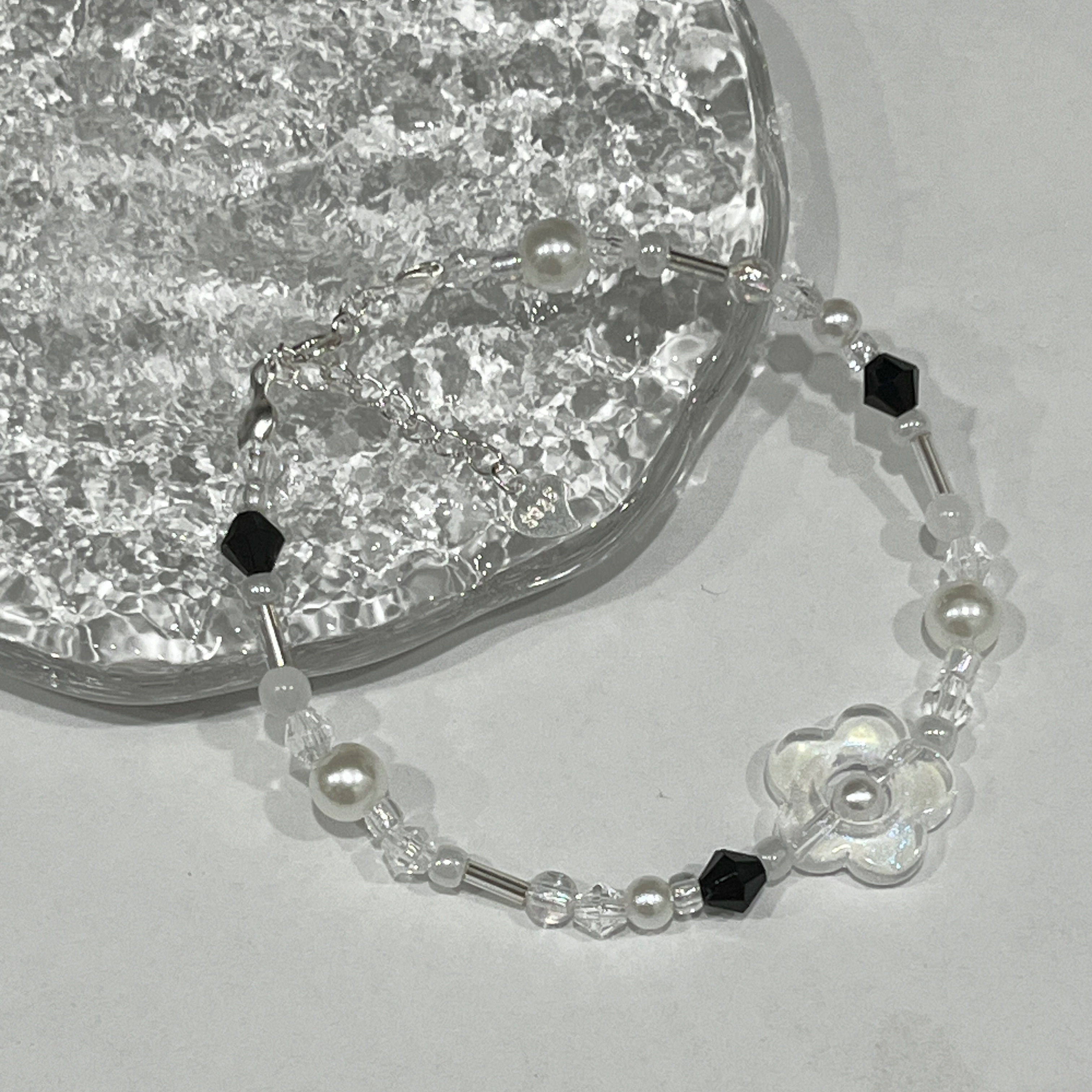 爆款甜酷風透明小花手鍊