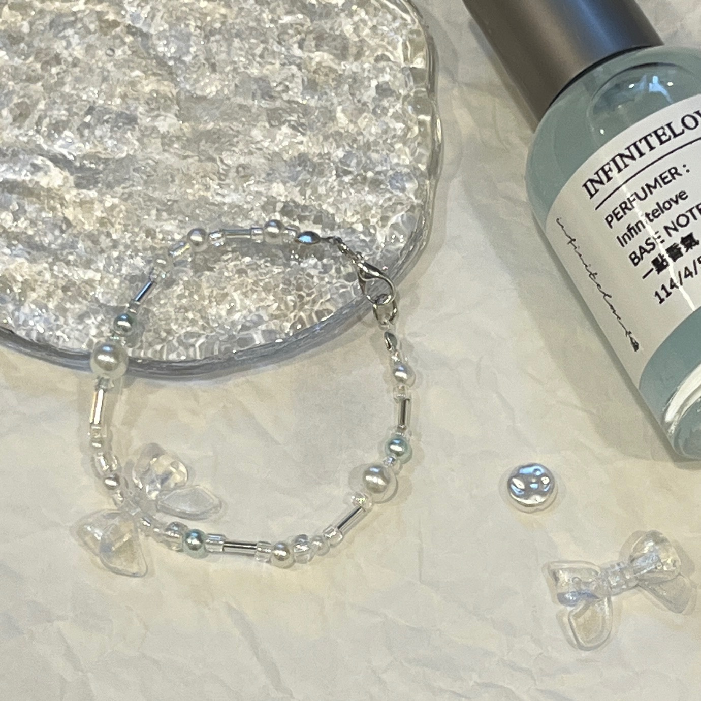 氣質佳人蝴蝶結串珠手鍊✨🤍