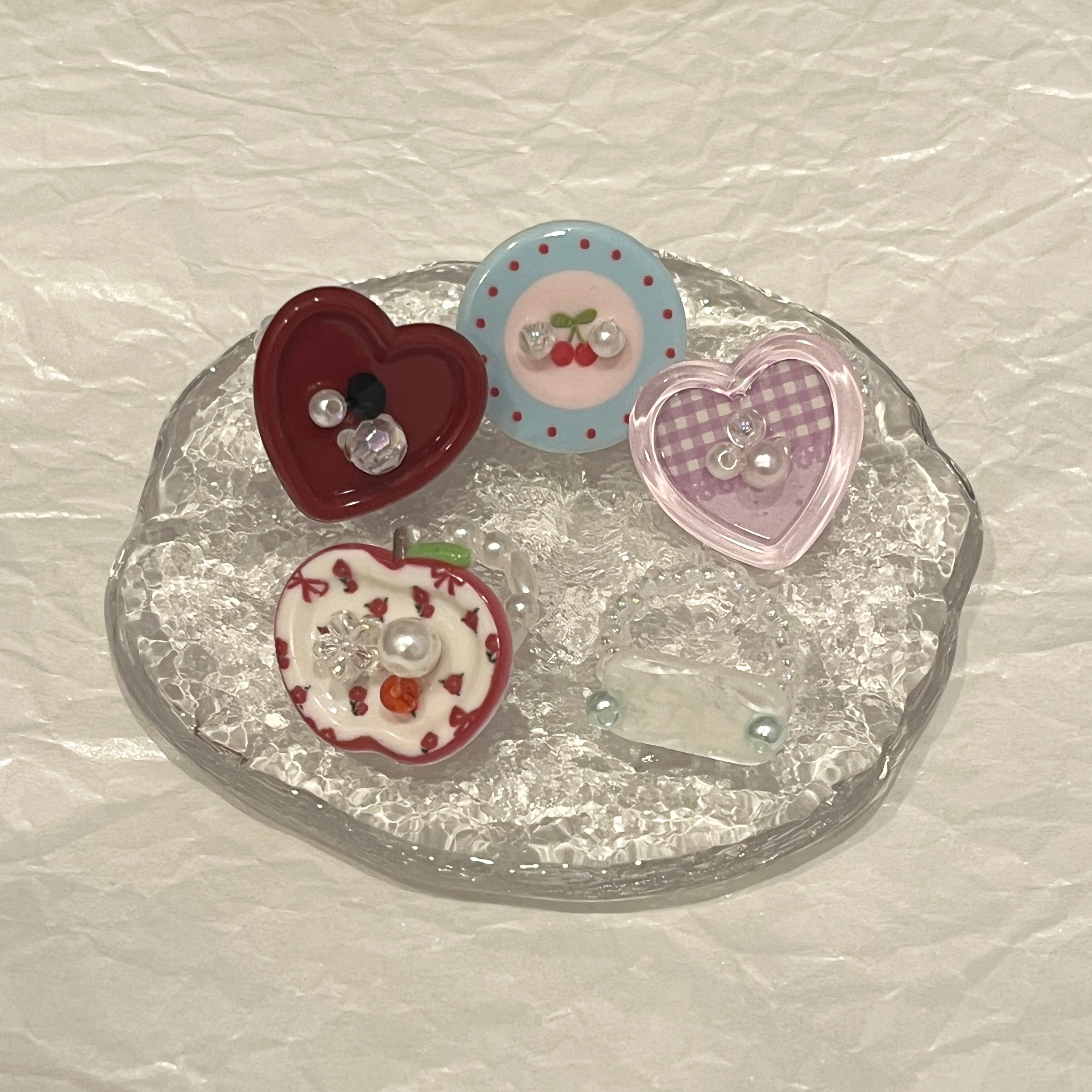 Y2K復古鈕扣戒指💋💍