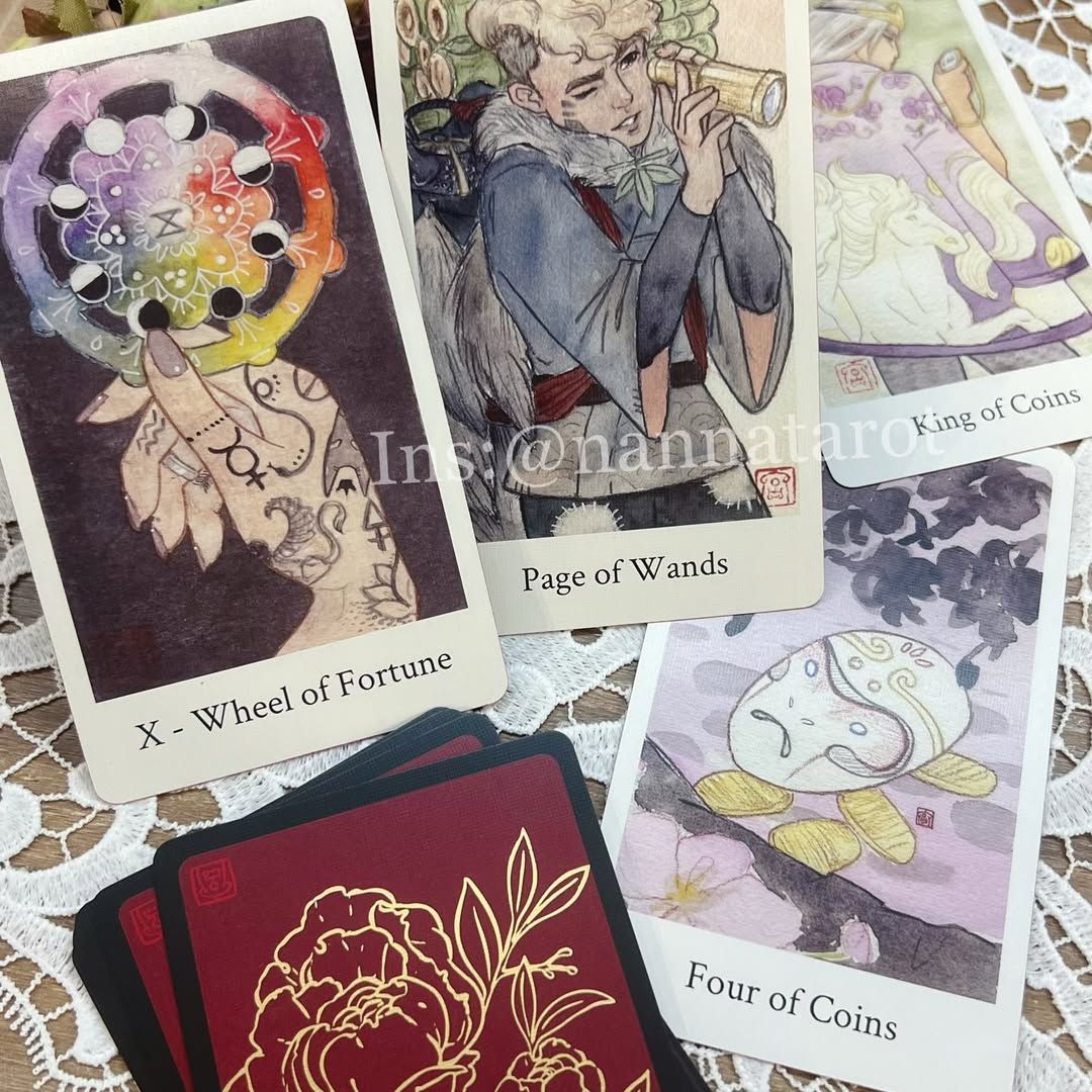 牡丹塔羅牌-紅色茜版🥀Botan Tarot - Akane Edition