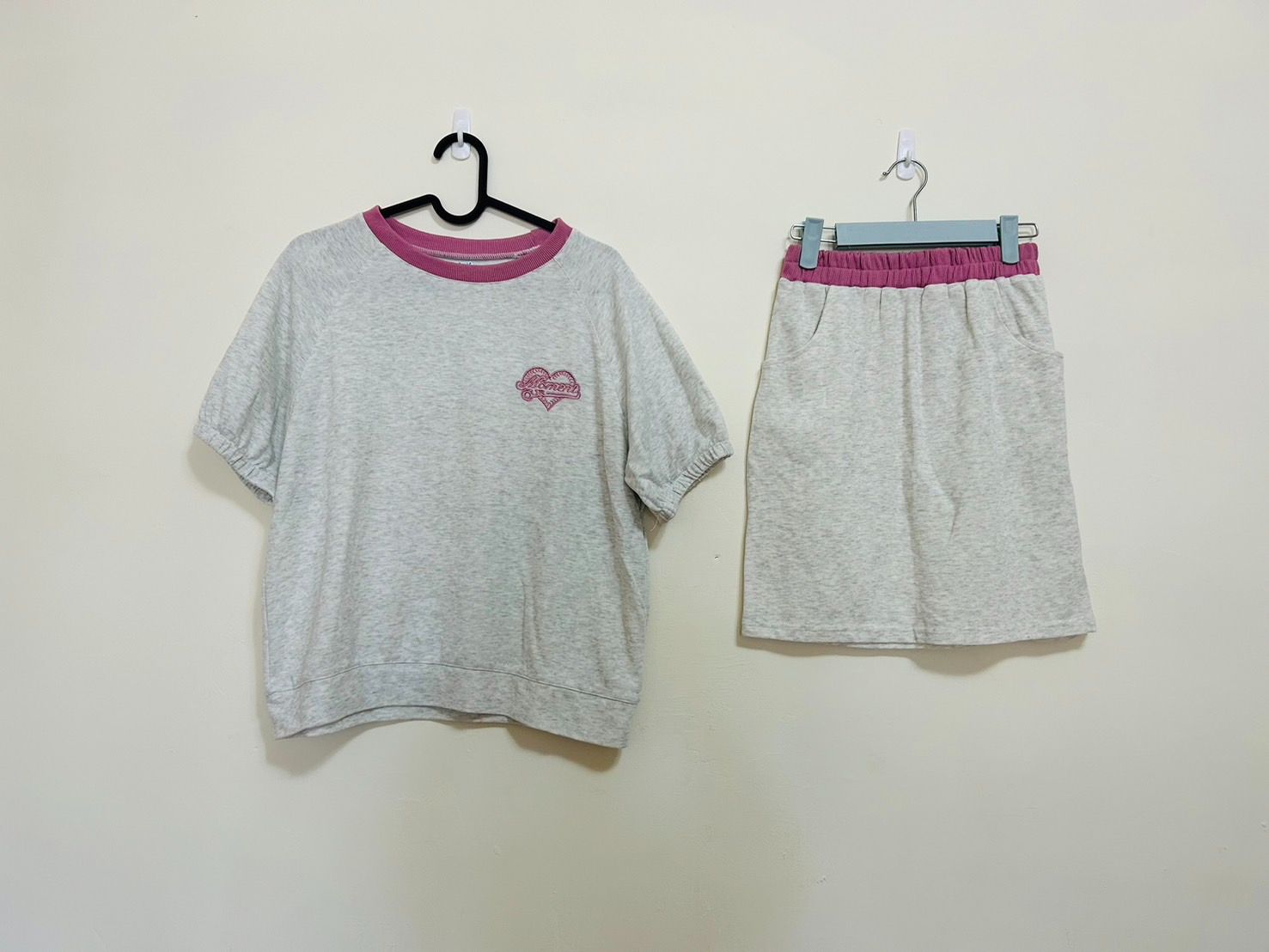 4.刺繡愛心棉質短裙套裝