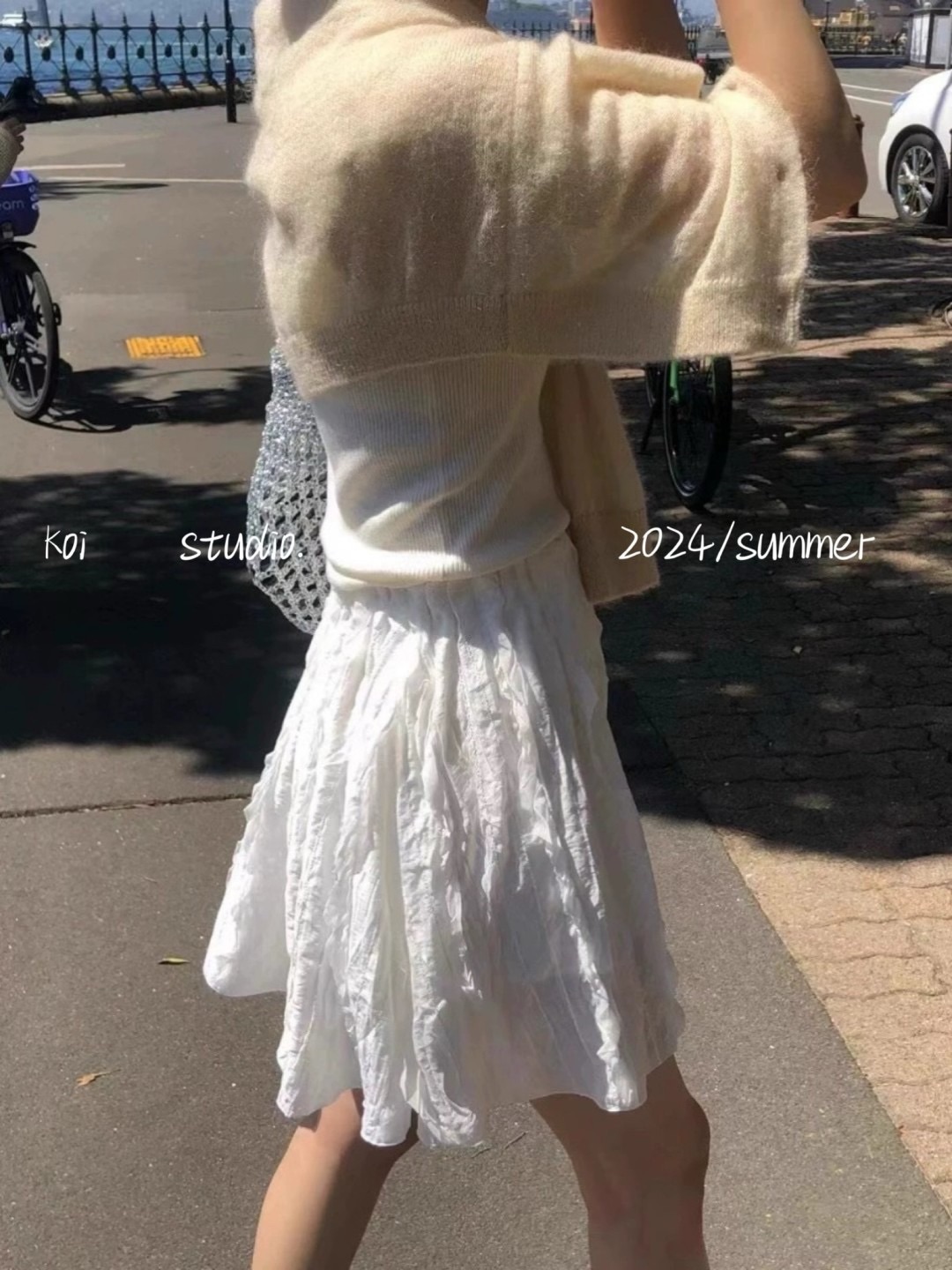 正韓溫柔甜美波紋裙