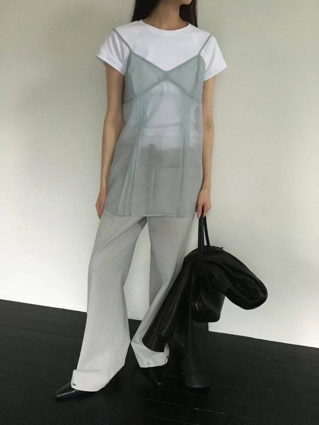 透膚疊穿中長版吊帶