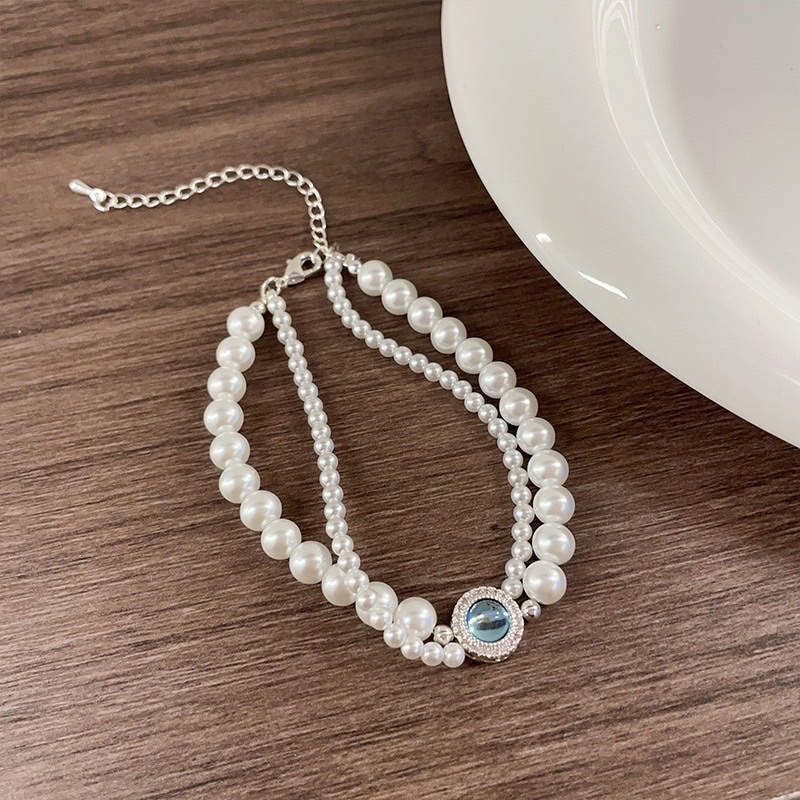 法式雙鍊大小珍珠項鍊