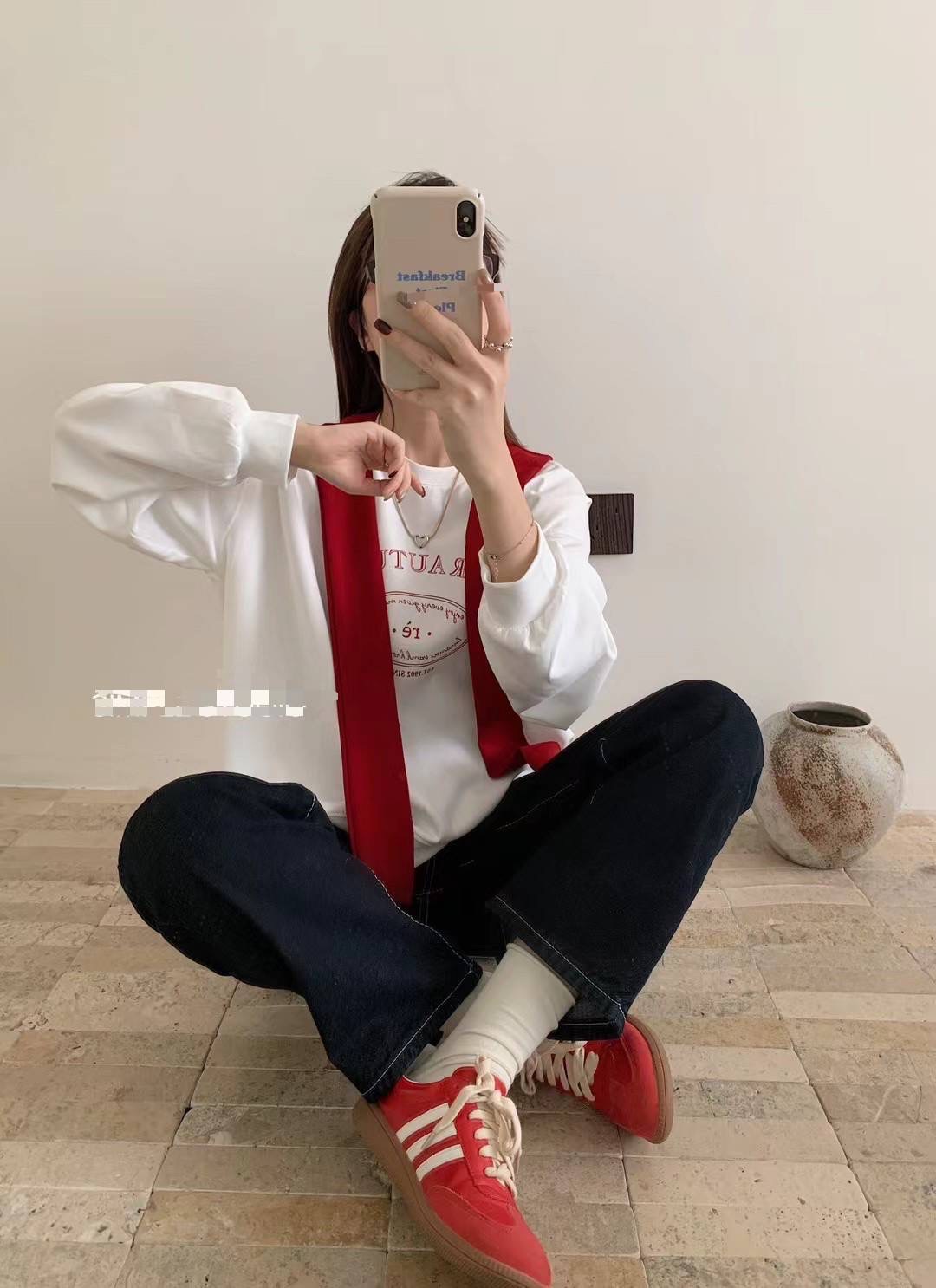 薄款衛衣英文字母寬鬆含披肩