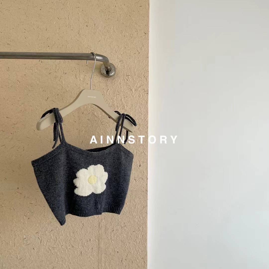 韓系小花針織疊穿吊帶🌷