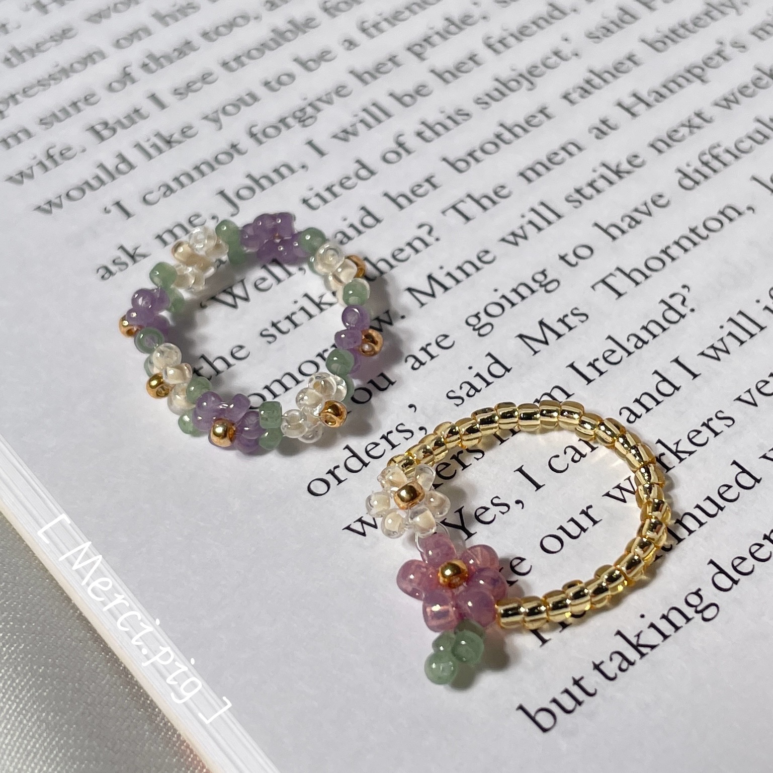 ϵ生如夏花系列϶ 手作串珠戒指💍