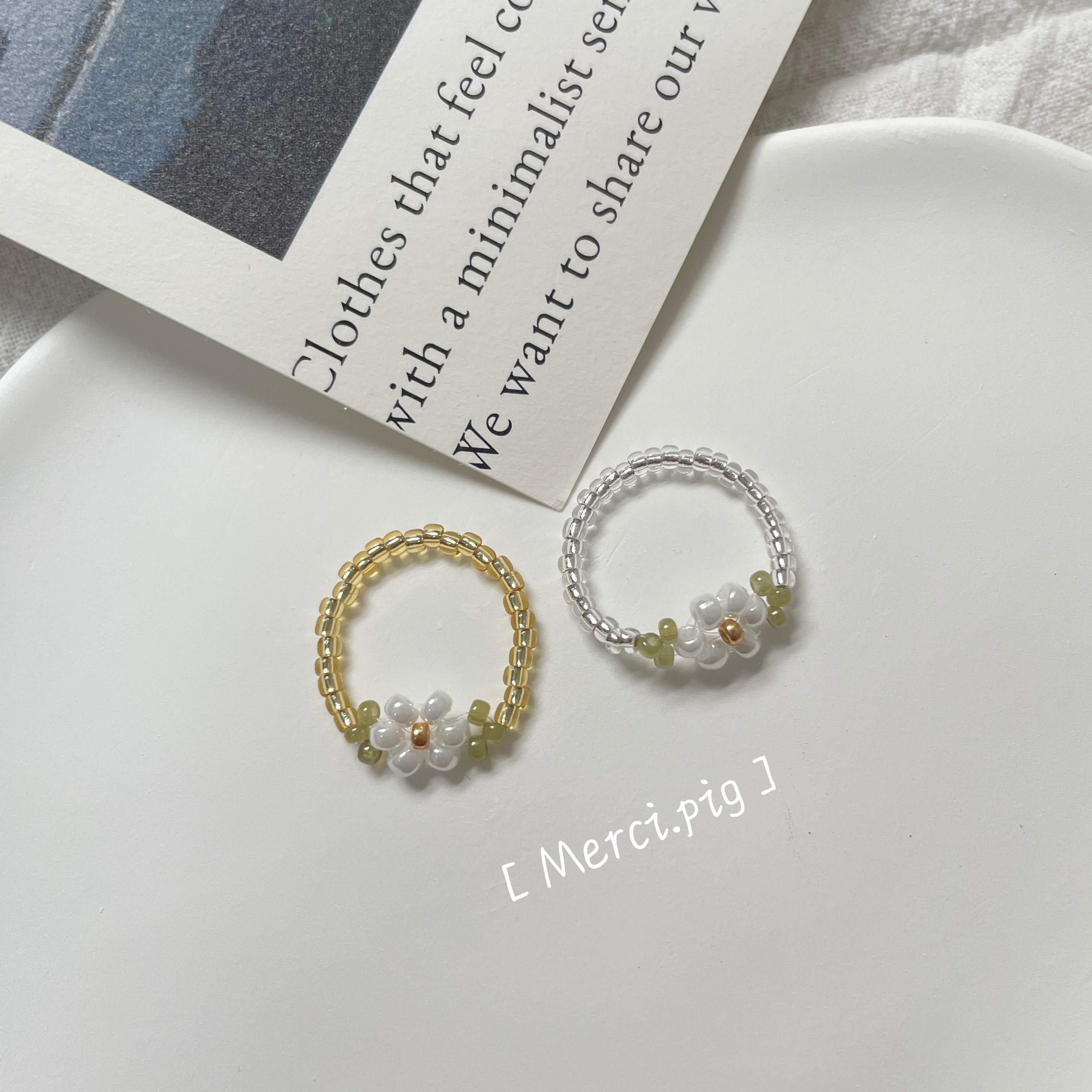 ϵ金玉良緣϶ 手作串珠戒指💍（訂單頁備註指圍）