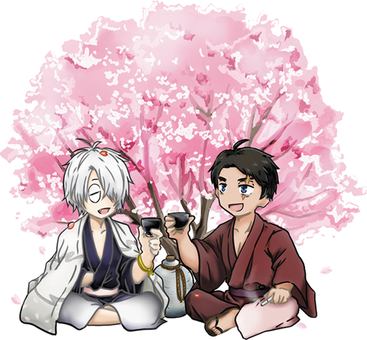 「一緒に平和なお花見を行こう。」木製雙層立牌