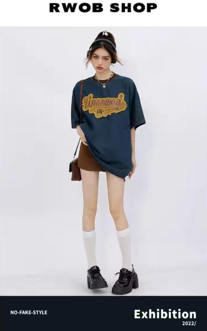 美式復古牛仔短袖