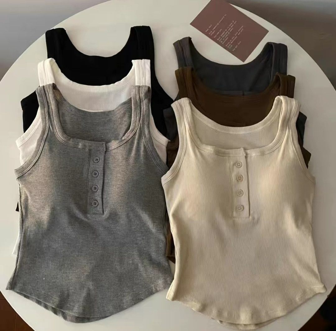 帶胸墊美背修身背心