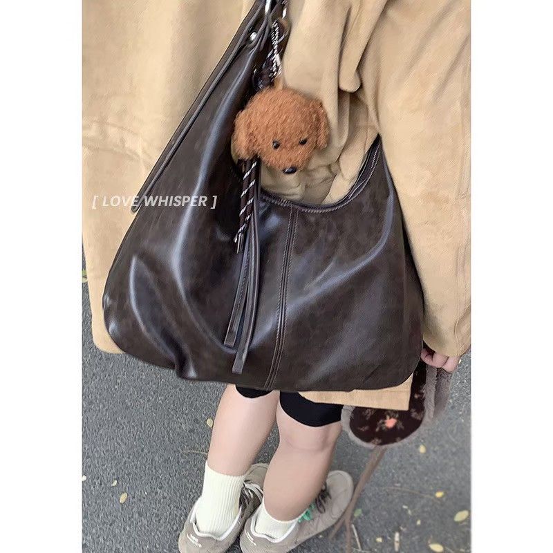 🌟現貨🌟送吊飾！暮色信笺-大容量復古感斜背包肩背包 2color