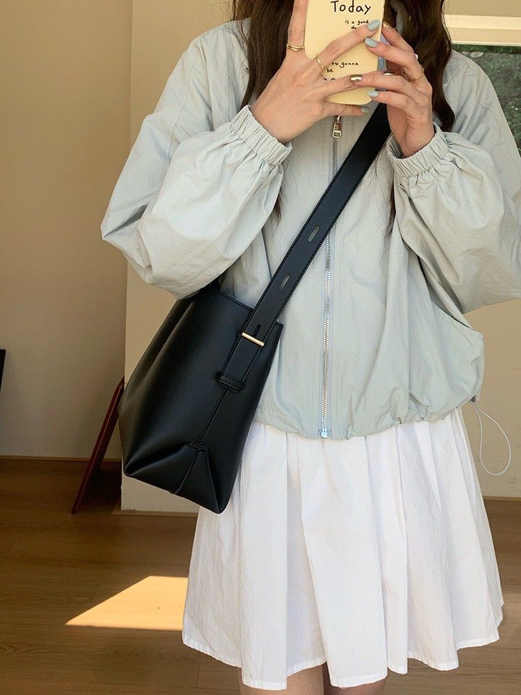 素影流年-質感大容量斜背包單肩包