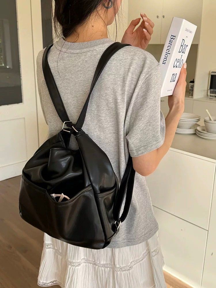 🌟現貨🌟吐司麵包-簡約多功能兩用後背、肩背包 3color