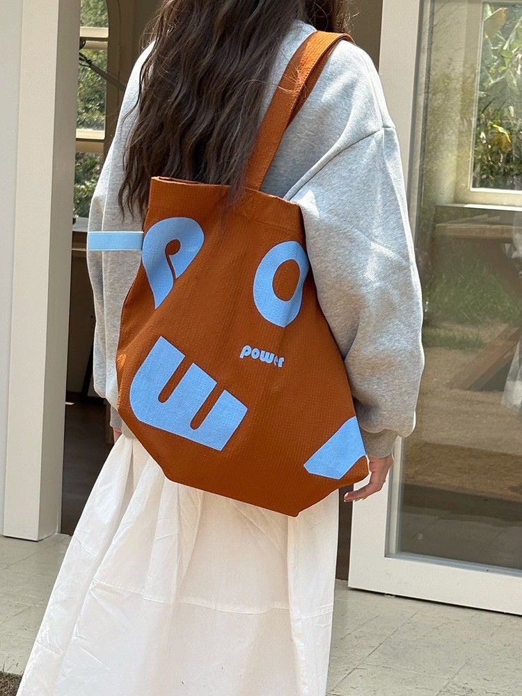 晴日物語-尼龍活潑撞色學院風大容量包包