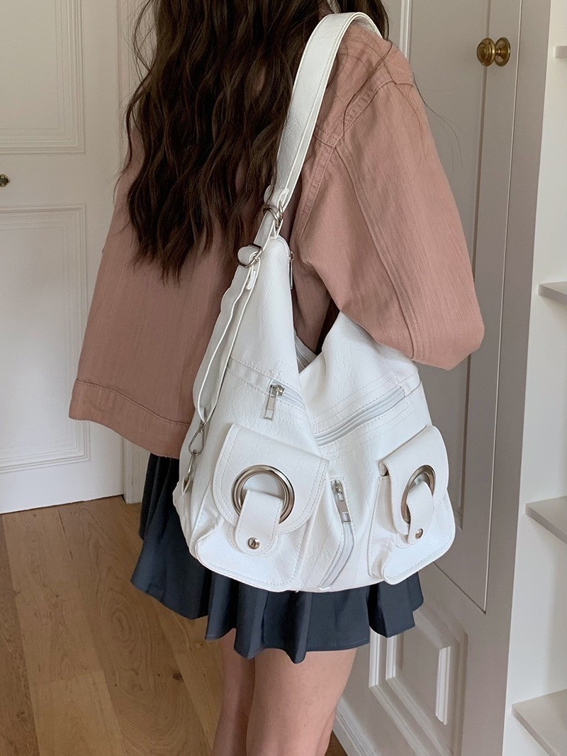 城市之旅-個性感十足百搭通勤大容量單肩雙肩包  2color