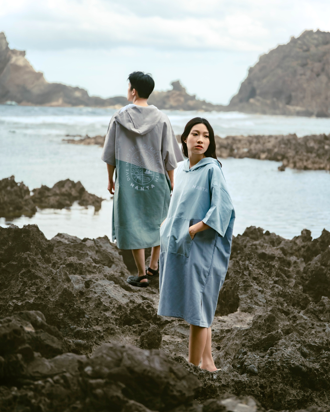 Soulmate 情侶兩件組（天空藍L＋大地綠L）