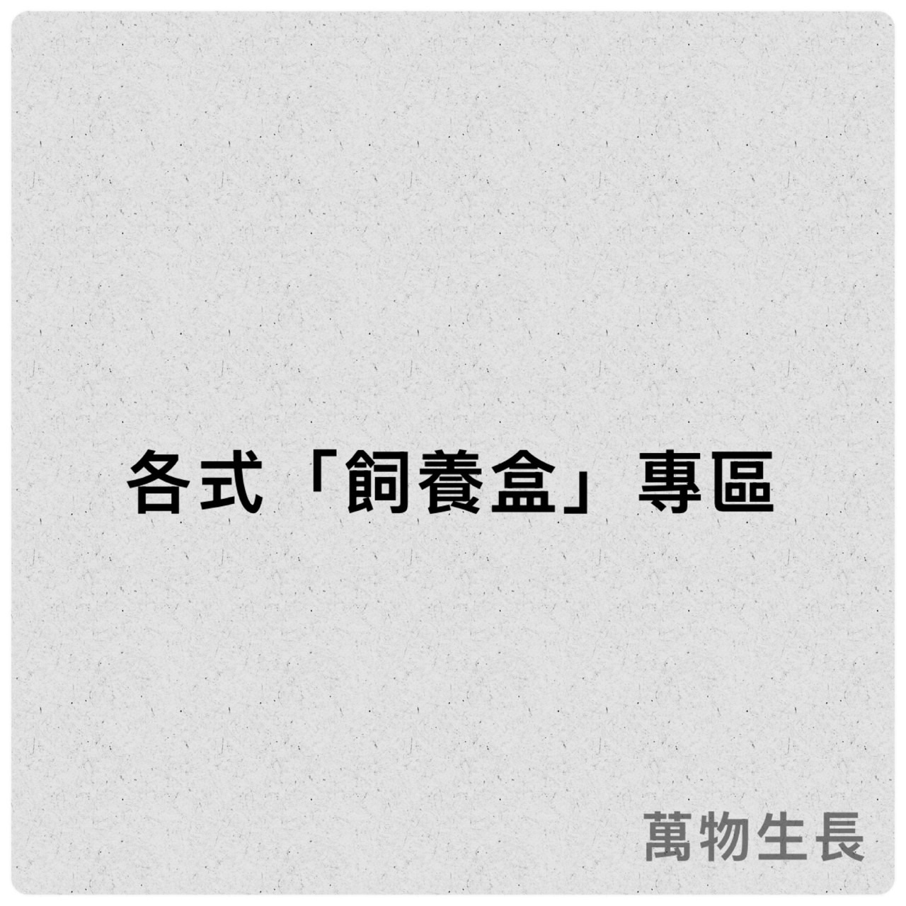 爬蟲飼養盒