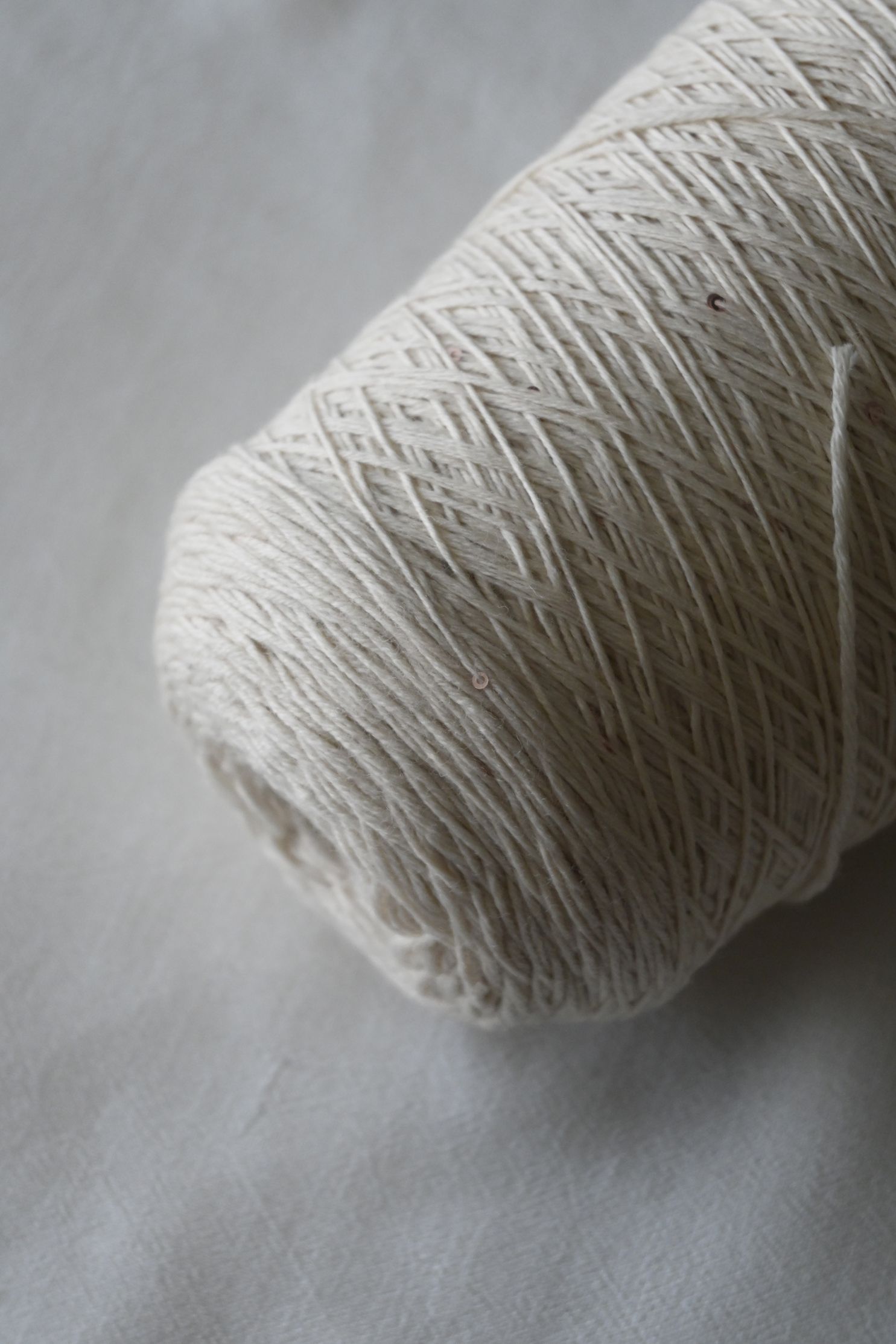 （特價出清）米色小金亮片毛線