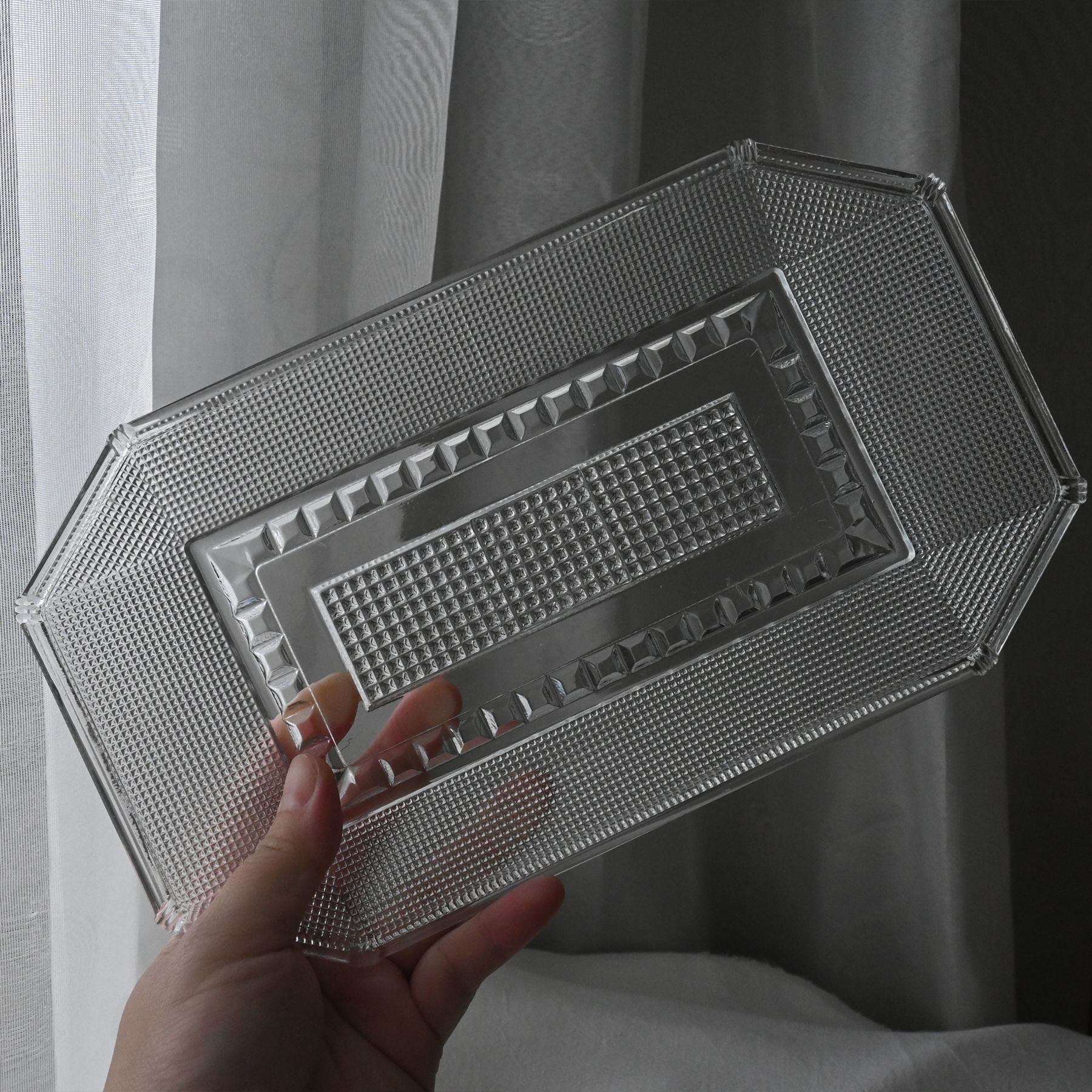 （二手道具）早期日製玻璃盤