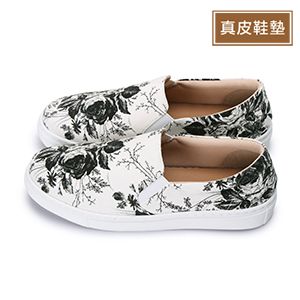1BD43復刻水墨印花便鞋