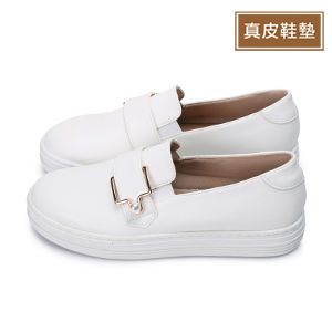 1BE57優雅珍珠寬帶懶人鞋