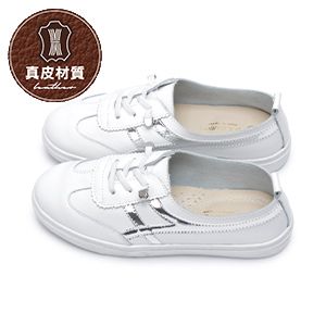 8048L彈力鞋帶真皮休閒鞋