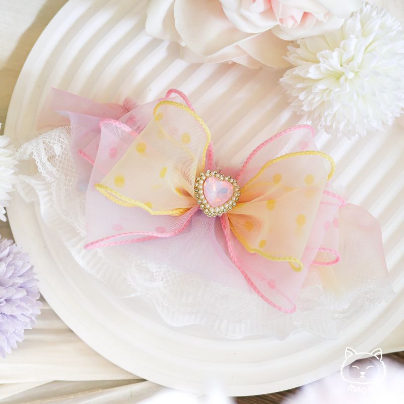 ❀毛咪 ᴍᴀᴏᴍɪ｜輕甜花夢蕾絲領巾❀ 寵物領巾｜圍脖｜脖圍｜飾品｜貓｜狗