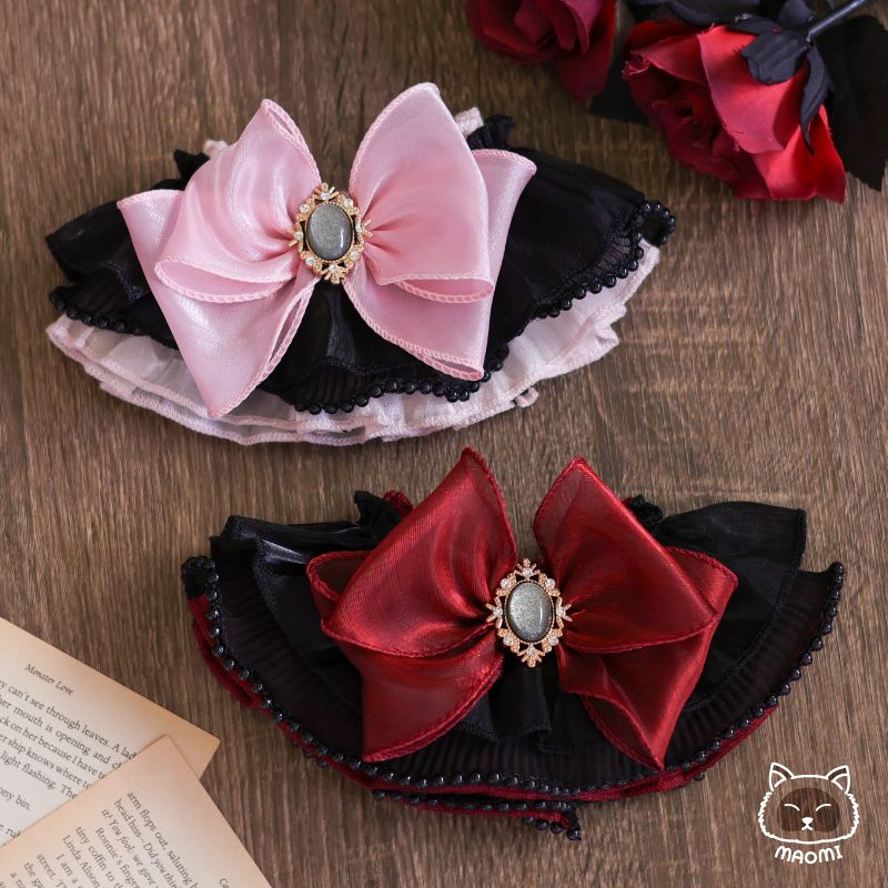 ❀毛咪 ᴍᴀᴏᴍɪ｜暗夜微光透紗領巾❀ 寵物領巾｜圍脖｜脖圍｜飾品｜貓｜狗
