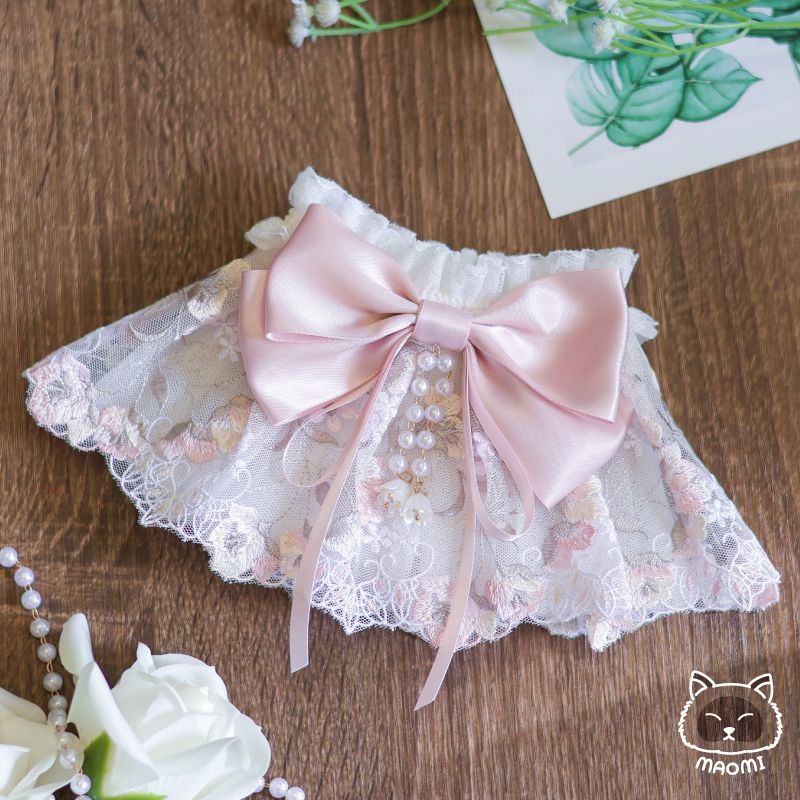 ❀毛咪 ᴍᴀᴏᴍɪ｜春霽輕紗蕾絲領巾❀ 寵物領巾｜圍脖｜脖圍｜飾品｜貓｜狗