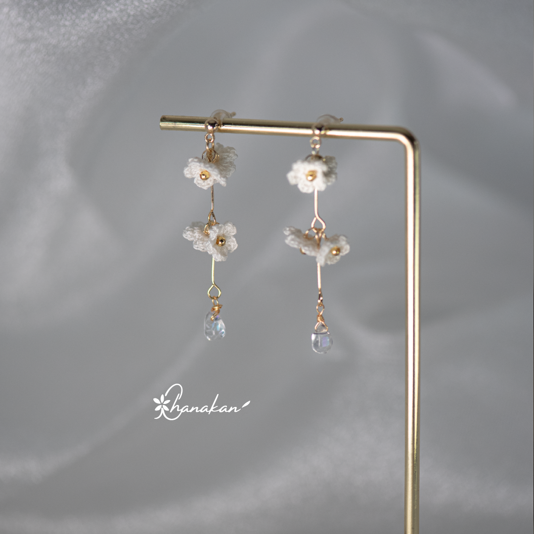 【晨曦點點小花】 耳環 微鉤 針織