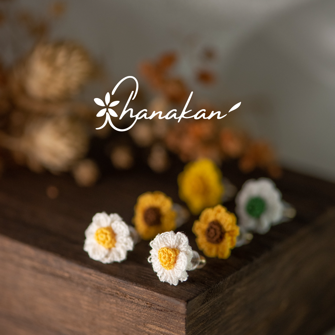 【夏日小花】百搭 耳環 微鉤 針織