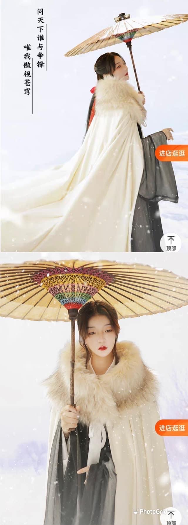 拿去拍古耽浪漫加分古風萬用毛領斗篷