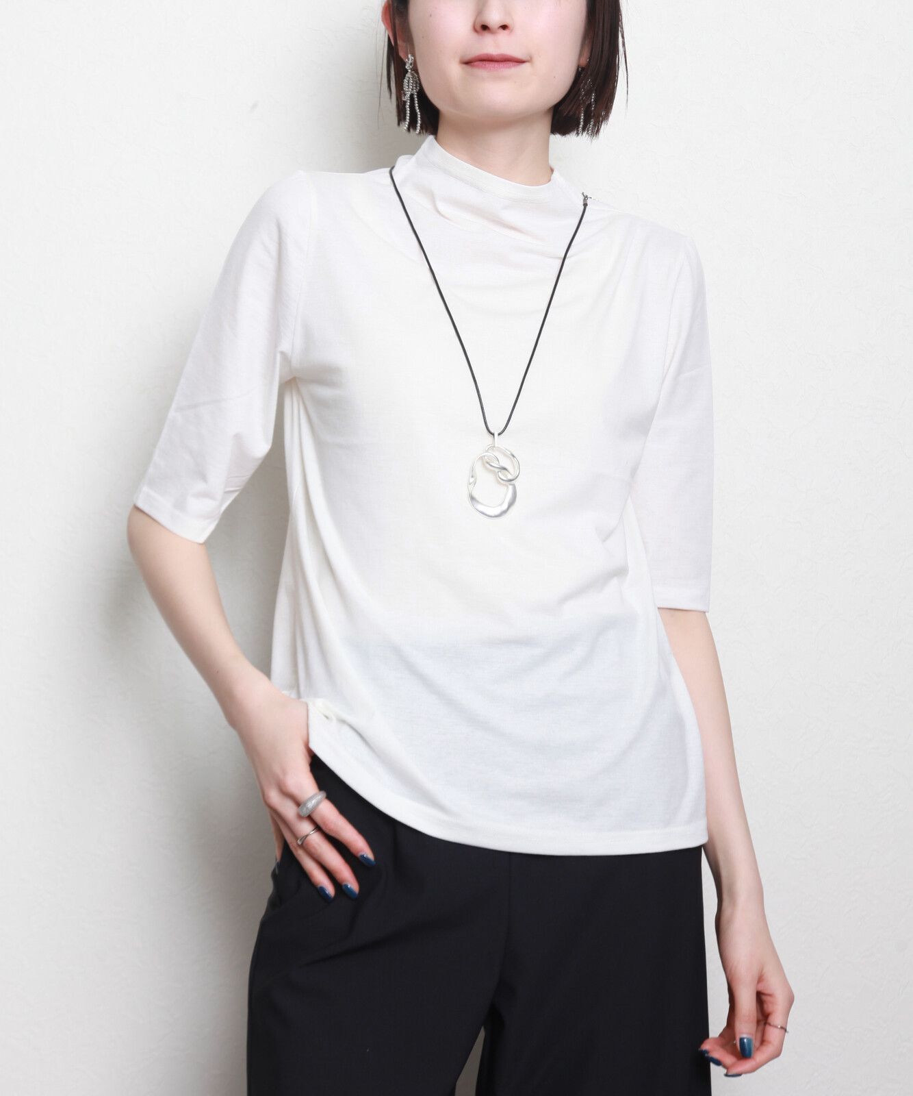 日本帶回現貨 日本協同組合關西fashion連合 5分袖有領上衣