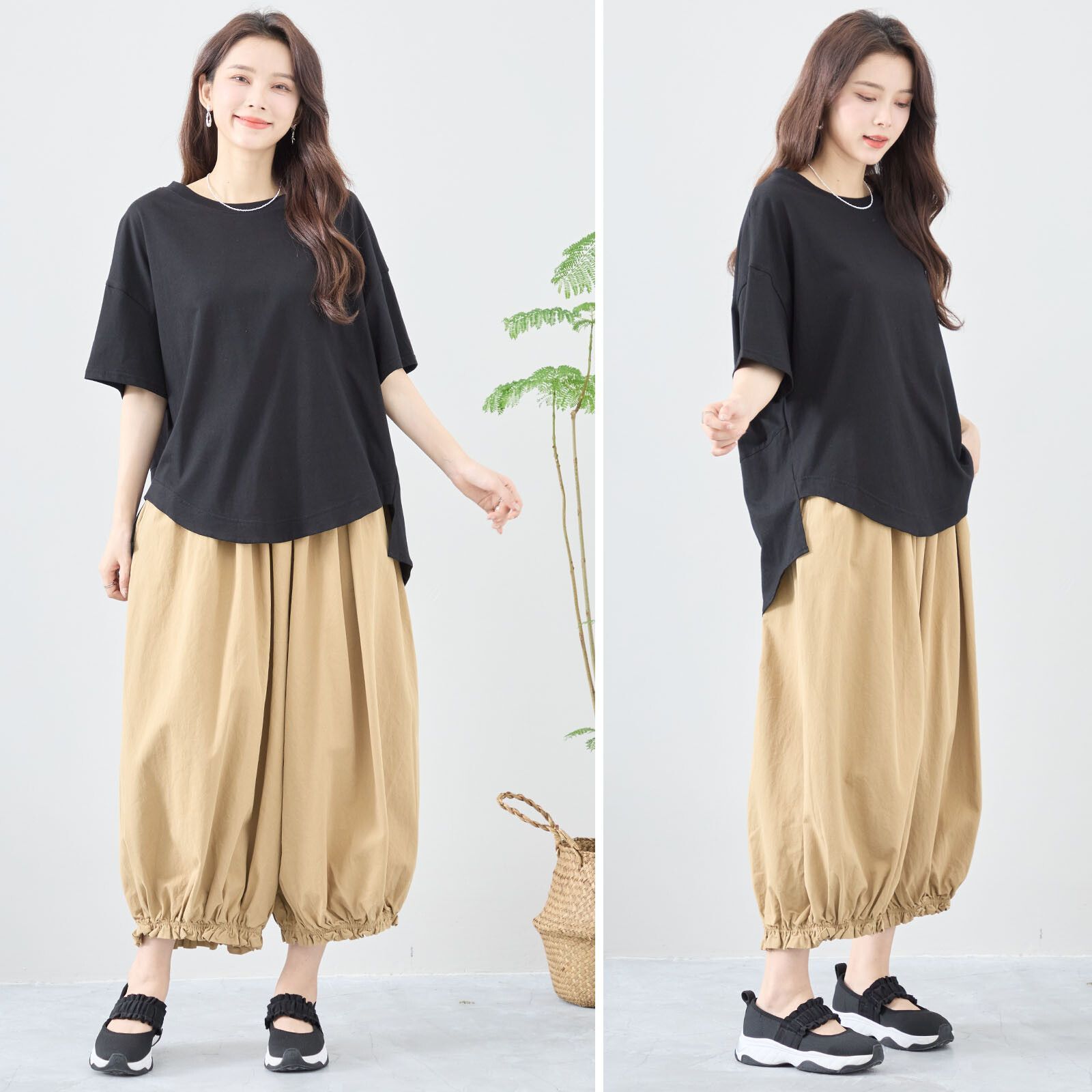 日本帶回現貨 日本TRUBE女裝 前短後長造型休閒短袖上衣 五分袖