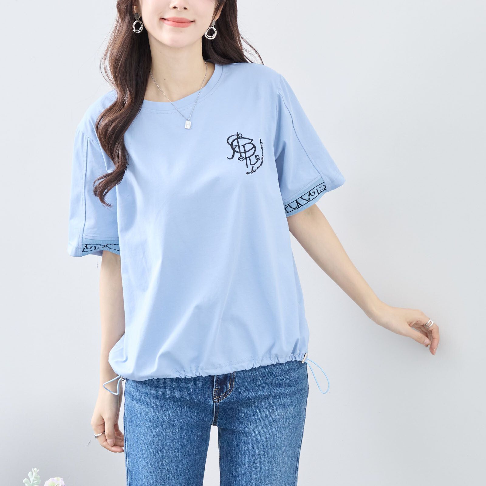 日本帶回現貨 日本TRUBE女裝 drawstring造型短袖上衣