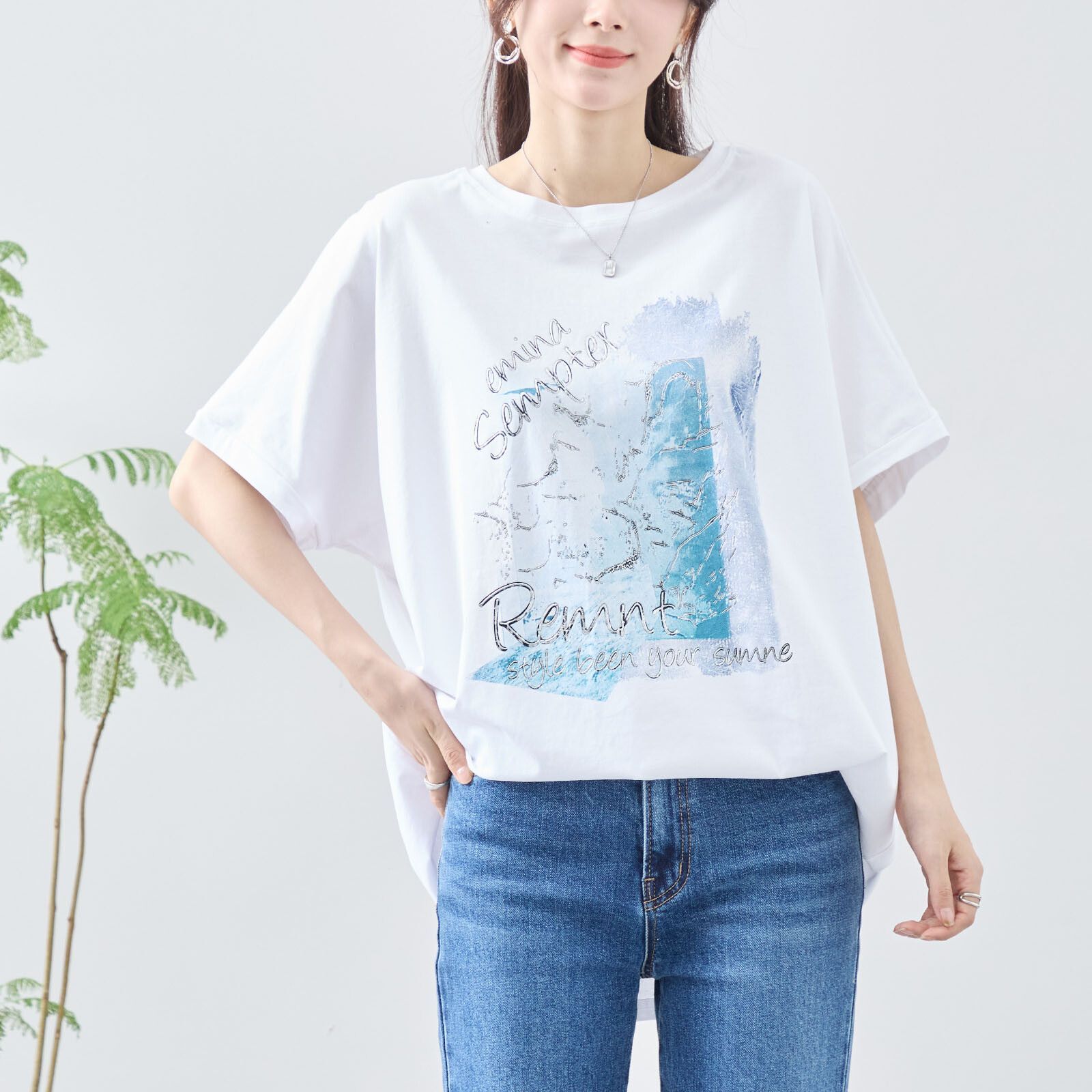 日本帶回現貨 日本TRUBE女裝 rhinestone英文圖案T-shirt