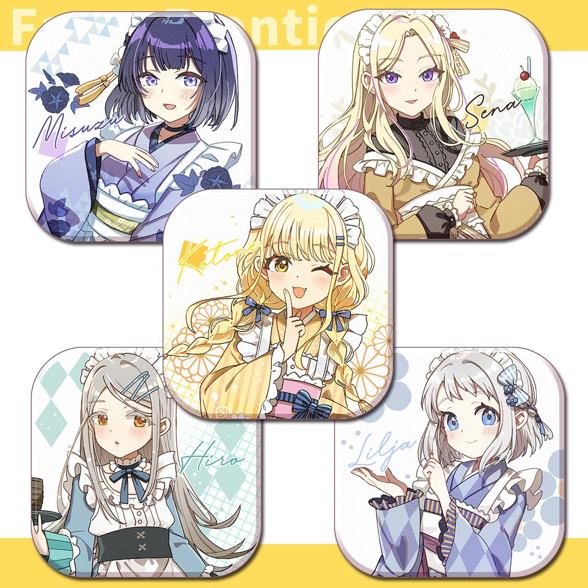 [貓小渣Rumie]FF45預購- 学マス女僕吸水杯墊 藤田琴音/十王星南/秦谷美鈴/篠澤廣/葛城莉莉亞 （九月下旬預