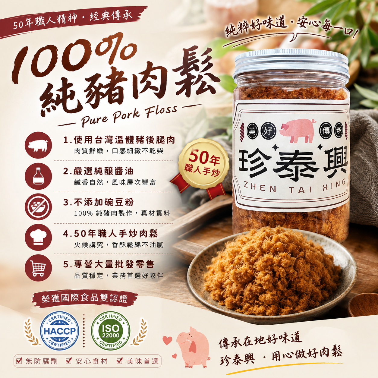 100%純肉鬆 -（最佳暢銷人氣商品）