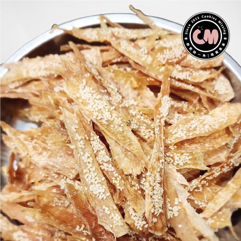 【餅乾缺一角|盟寵食事】純手工自家烘烤寵物零食 香脆芝麻薄片雞胸肉乾