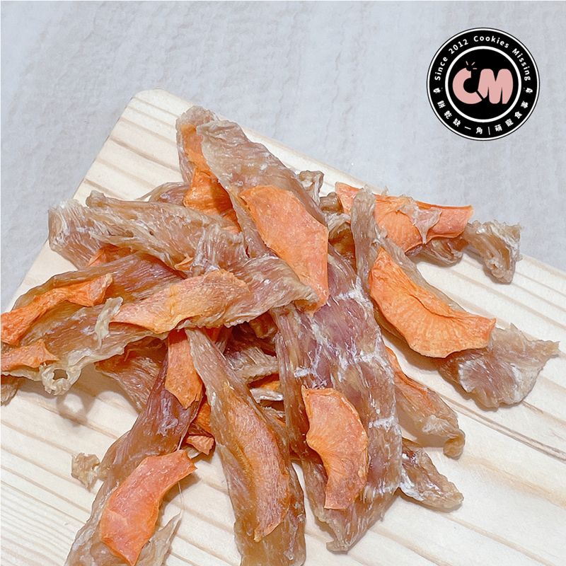 【餅乾缺一角 | 萌寵食事】純手工自家烘烤寵物零食 酥脆紅蘿蔔雞肉片