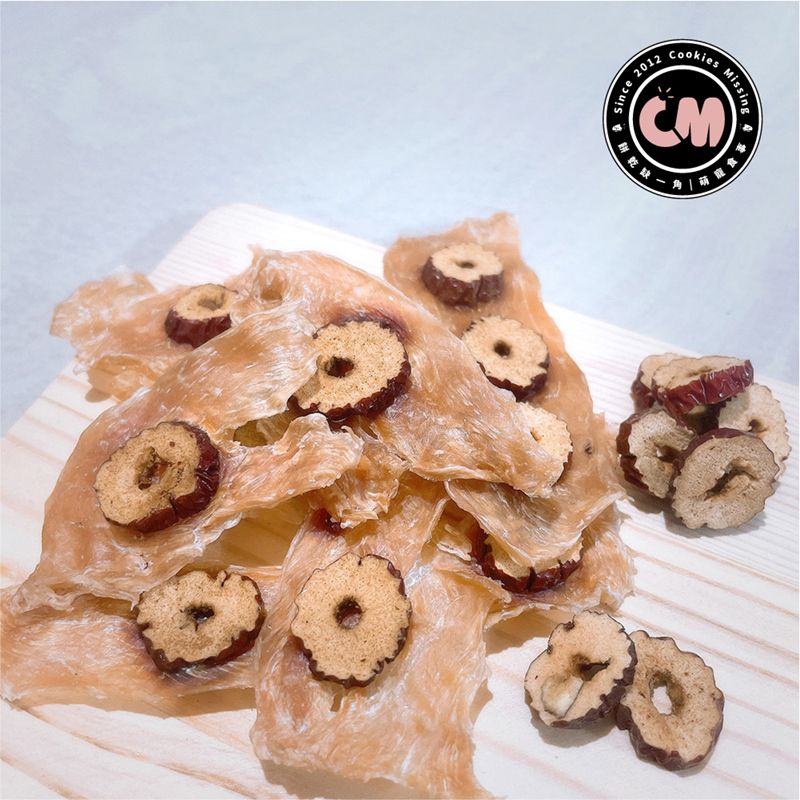 【餅乾缺一角|盟寵食事】純手工自家烘烤寵物零食 紅棗雞胸肉乾