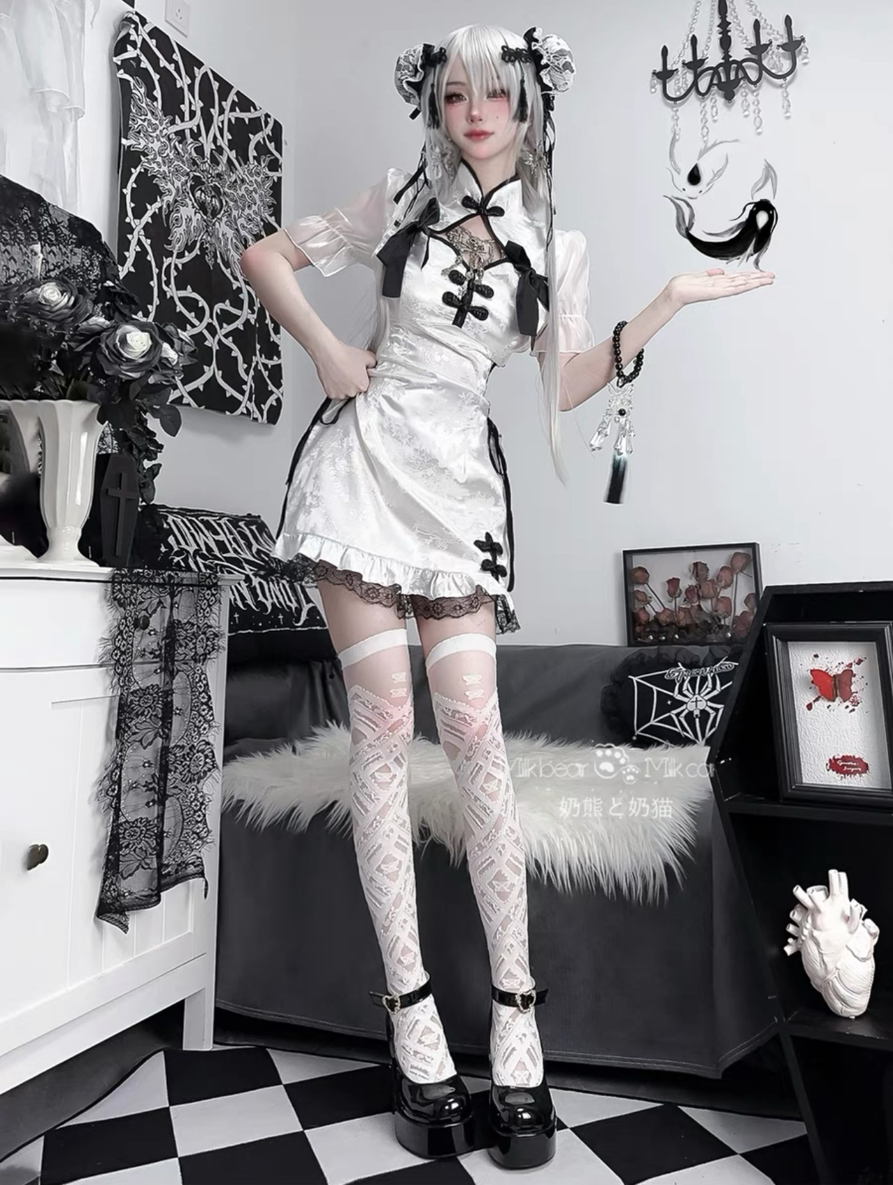 短袖改良式旗袍