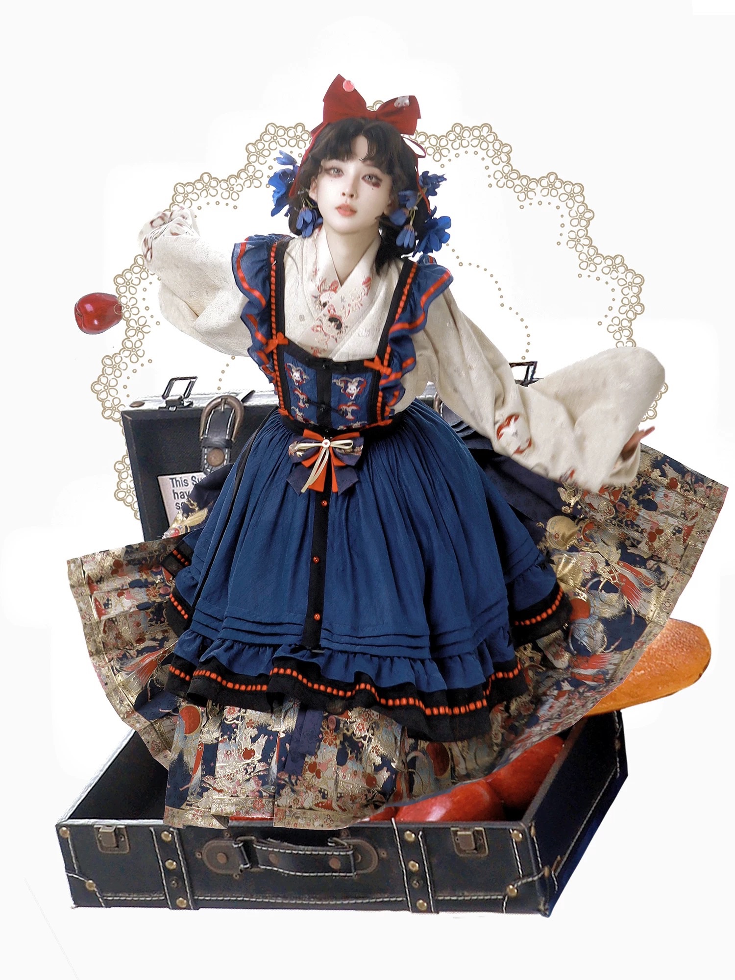 造鏡集原創_「蘇山瑞兔」白雪姬套裝（上衣+馬面裙+圍裙）