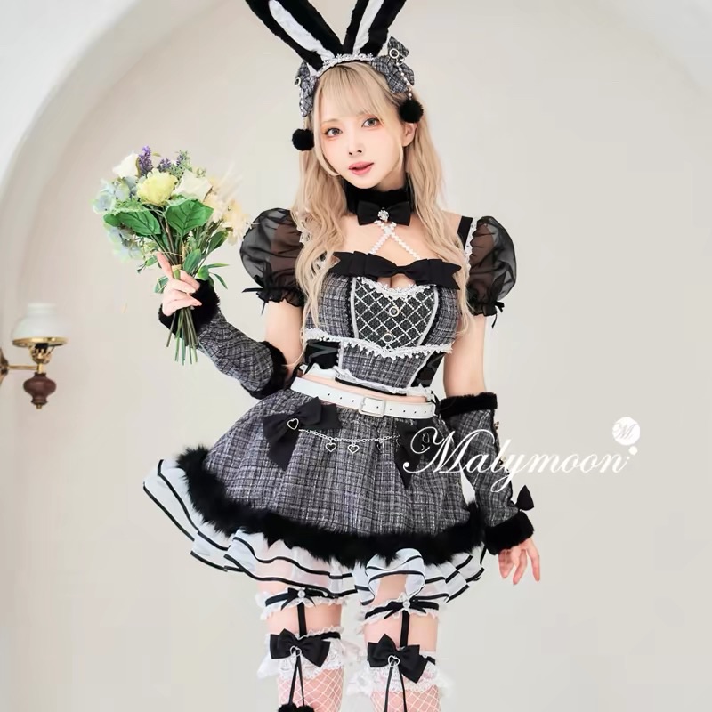 Malymoon_禮物兔女郎 黑色款（大全套）