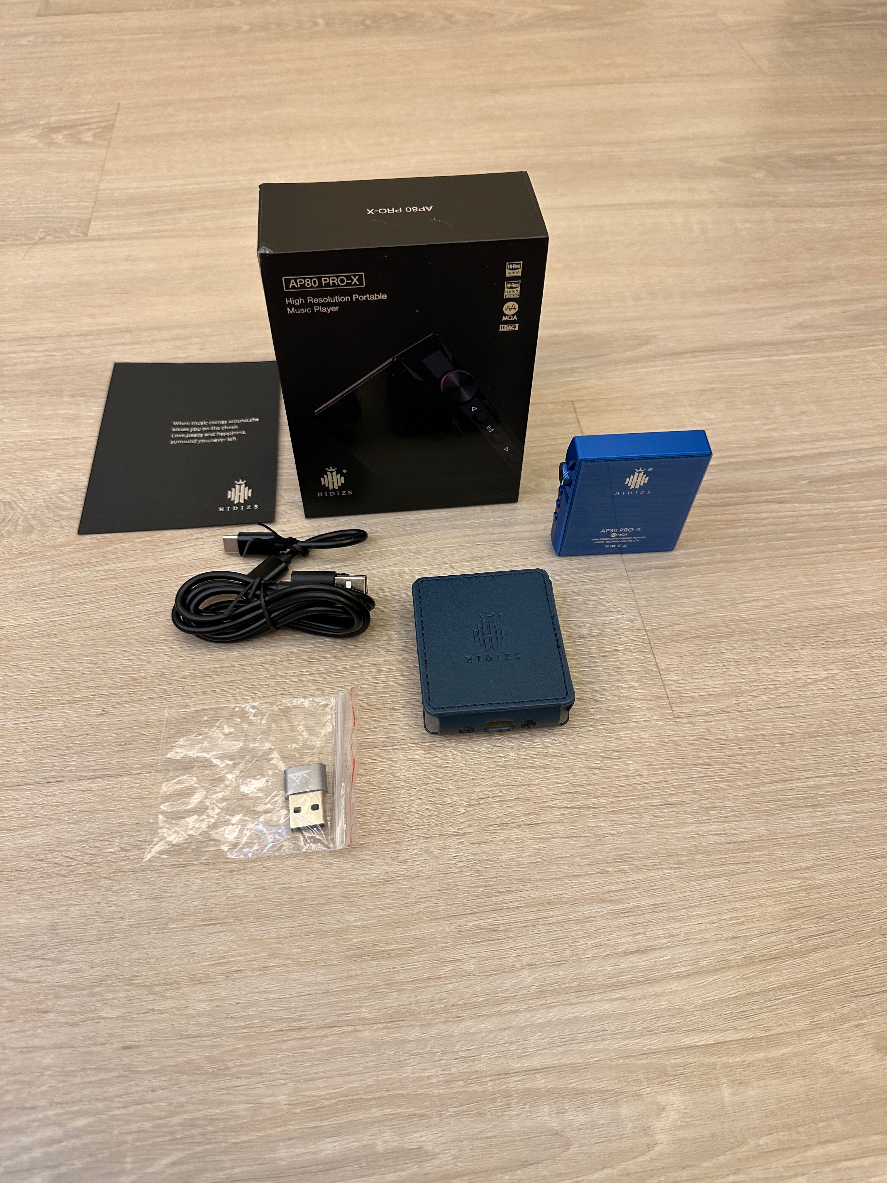 HIDIZS AP80 PROX 播放器 藍色（附贈藍色皮套）