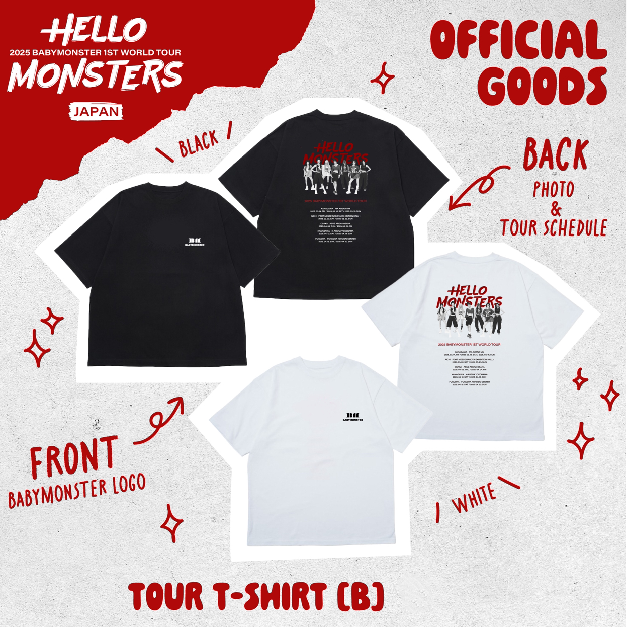 日本場HELLO MONSTERS巡迴T恤